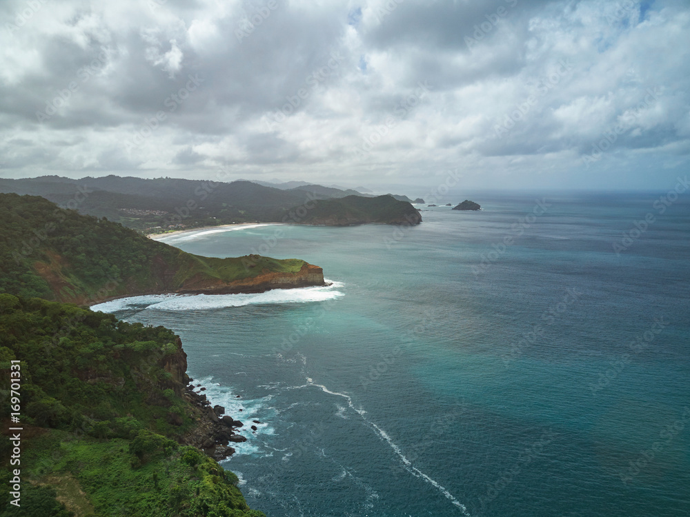 Coastline aerial view Coastline aerial view