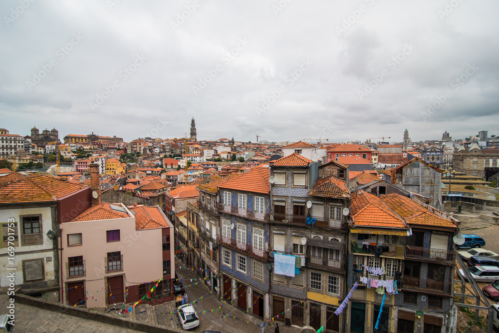 Porto, Portugal - July 2017. Cityscape, Porto, Portugal old town is a popular tourist attraction of Europe.
