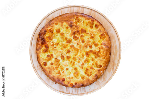 ossetian pie on a white