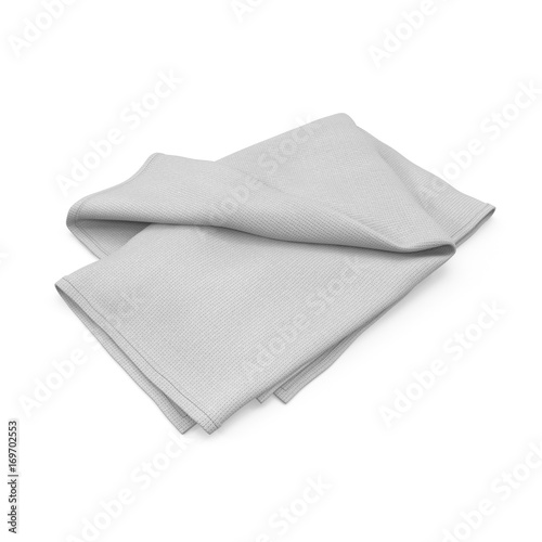 Towel isolated on white. 3D illustration