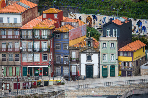 Porto, Portugal - July 2017. The Douro River and the Ribeira District which is the most famous part of Porto photo