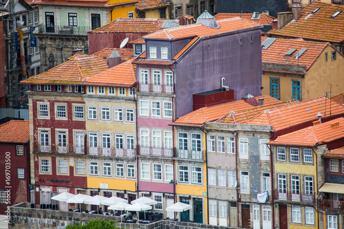 Porto, Portugal - July 2017. The Douro River and the Ribeira District which is the most famous part of Porto photo