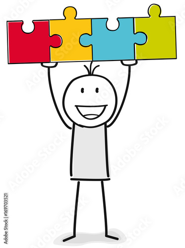 Figur mit Puzzle 