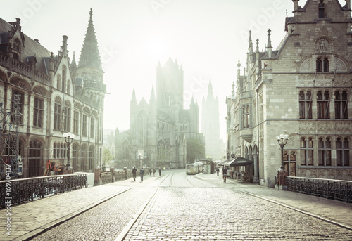 Historic houses in Ghent, Belgium