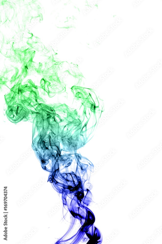 Abstract background wave of smoke.Blue and green wave Abstract background wave of smoke.Blue and green wave
