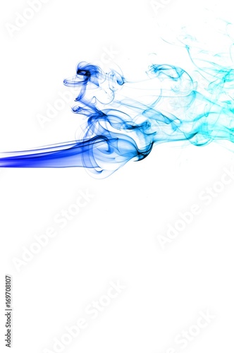 Abstract Light blue smoke on white background, Light blue background,Light blue ink background