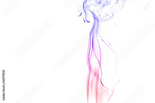 Abstract colorful smoke on white background, smoke background,colorful ink background,red, Blue,beautiful color smoke