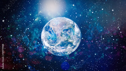 Fototapeta Naklejka Na Ścianę i Meble -  The Earth from space. This image elements furnished by NASA.