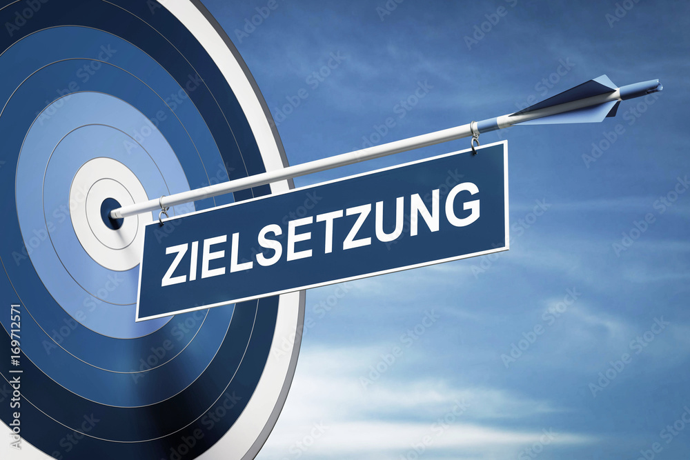 Zielsetzung Pfeil mit Zielscheibe Stock Illustration Adobe Stock