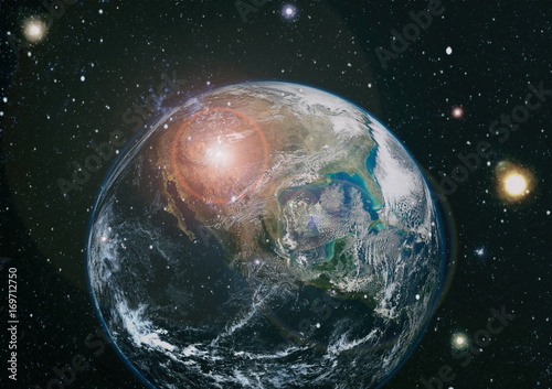 The Earth from space. This image elements furnished by NASA. photo