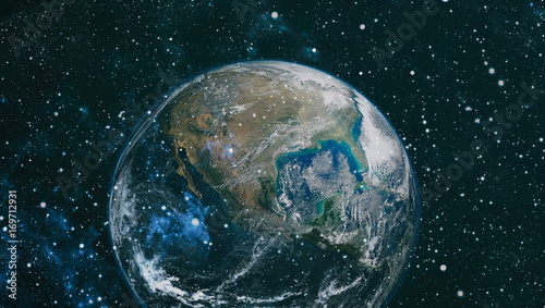 Fototapeta Naklejka Na Ścianę i Meble -  The Earth from space. This image elements furnished by NASA.