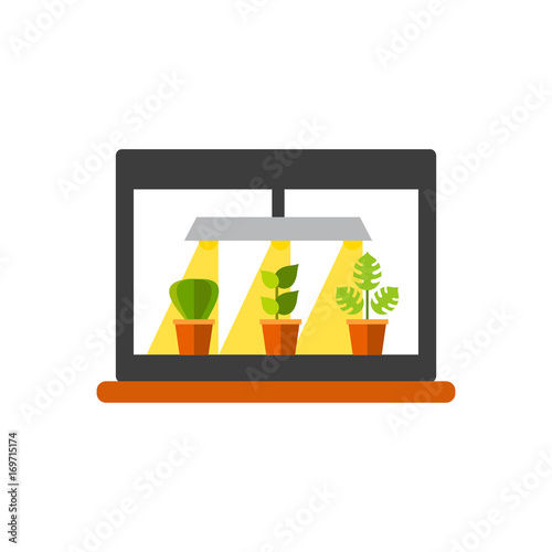 Light for houseplants vector icon