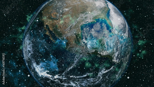 Fototapeta Naklejka Na Ścianę i Meble -  The Earth from space. This image elements furnished by NASA.