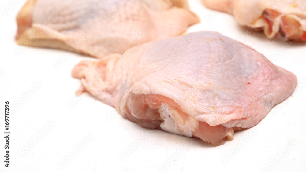 Hip Chicken fresh raw materia isolate and macro photo Hip Chicken fresh raw materia isolate and macro photo