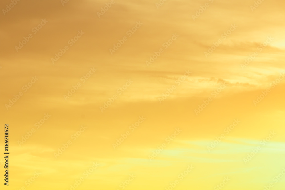 Beautiful abstract orange sky used for background
