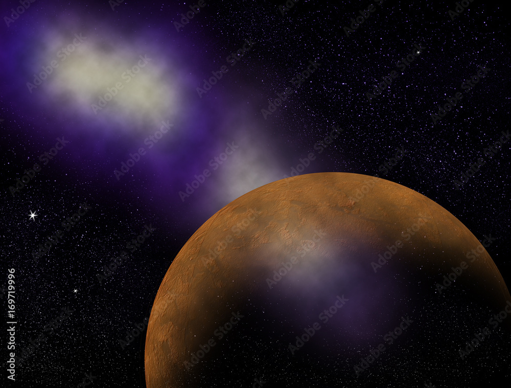 moon surface in space