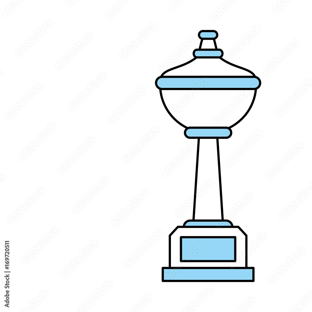 Trophy icon of winner competition success and sport theme Isolated design Vector illustration