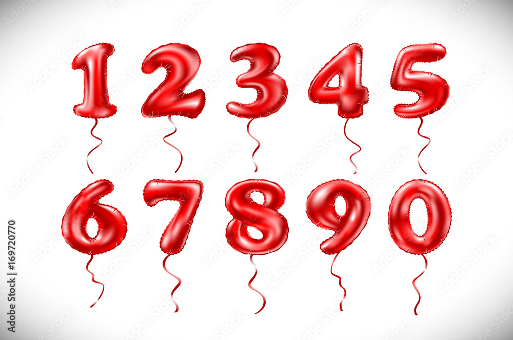 Metallic Red Letter Balloons 1, 2, 3, 4, 5, 6, 7, 8, 9, 0 Metallic Red Letter Balloons 1, 2, 3, 4, 5, 6, 7, 8, 9, 0