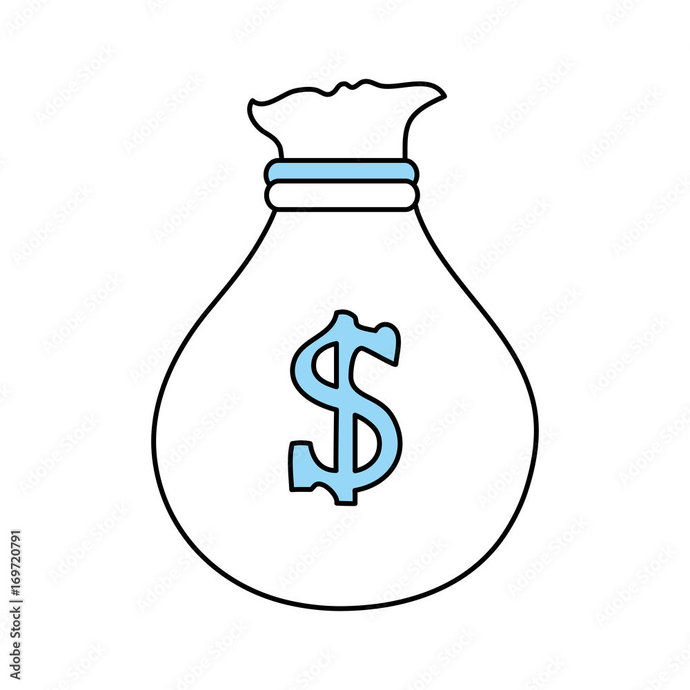 Money bag icon Financial item commerce and market theme Isolated design Vector illustration Money bag icon Financial item commerce and market theme Isolated design Vector illustration