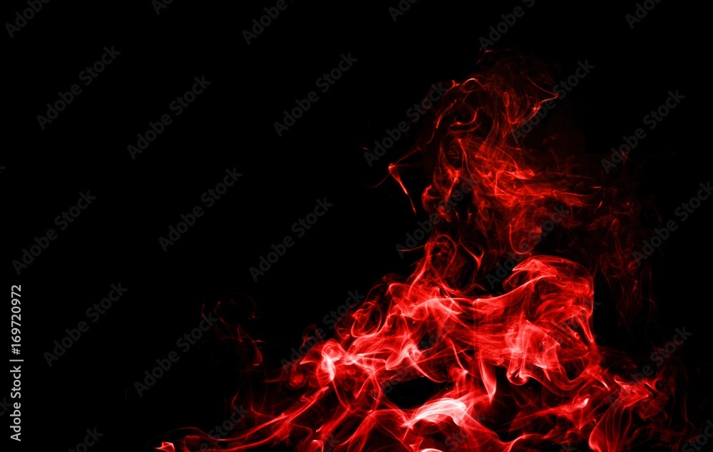 Abstract red smoke on black background, smoke background,colorful ink  background,red fire,beautiful color smoke Stock Photo | Adobe Stock