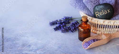 Lavender essential oil spa