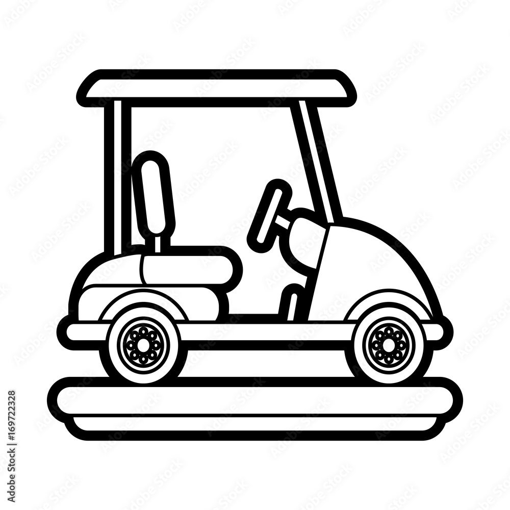 Cart icon Golf sport competition and game theme Isolated design Vector illustration