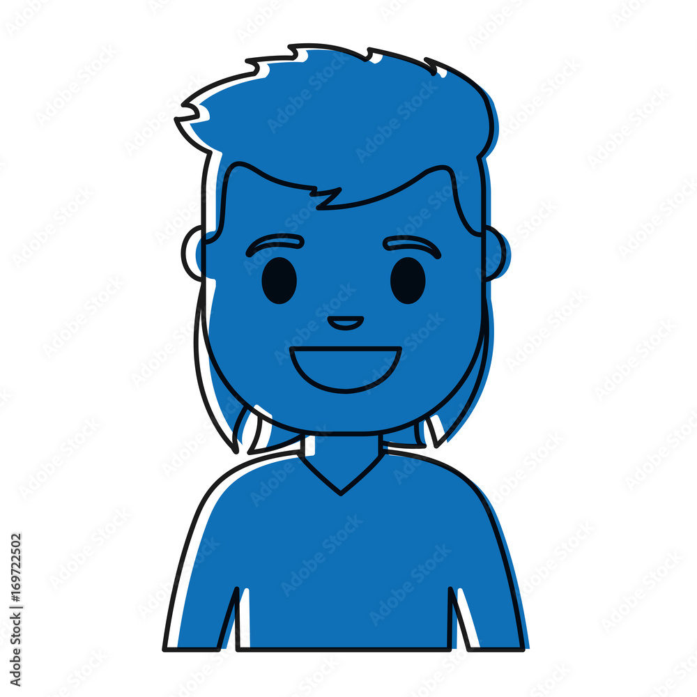 cartoon man smiling icon over white background colorful design vector illustration cartoon man smiling icon over white background colorful design vector illustration