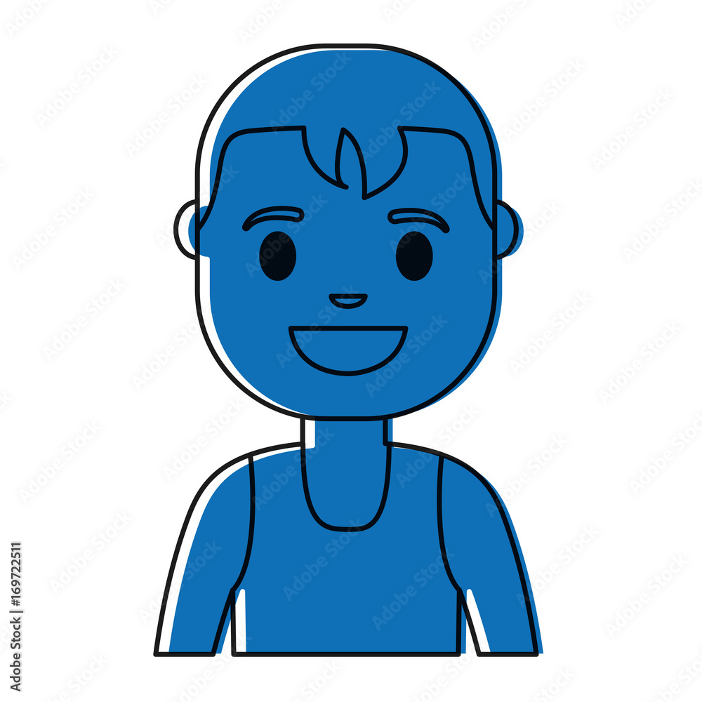 cartoon man smiling icon over white background colorful design vector illustration cartoon man smiling icon over white background colorful design vector illustration