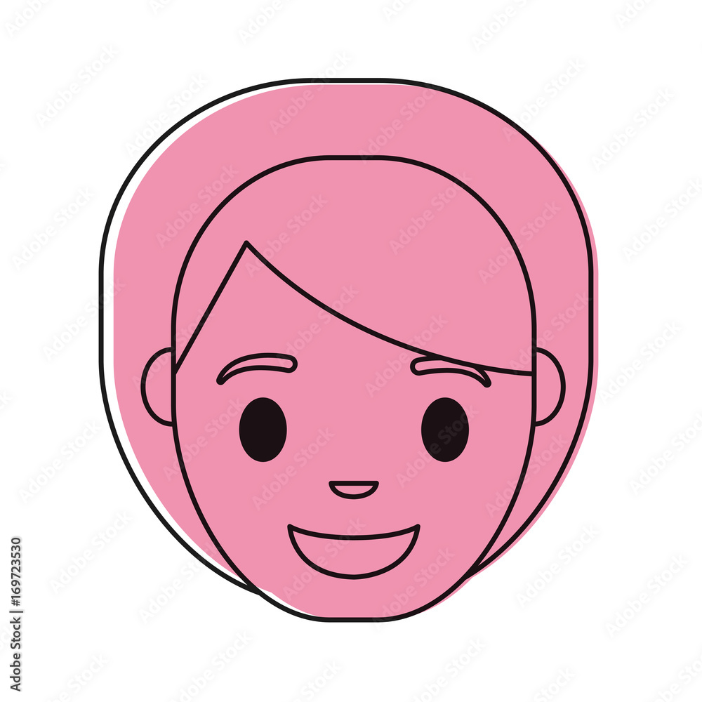 cartoon woman smiling icon over white background colorful design vector illustration cartoon woman smiling icon over white background colorful design vector illustration