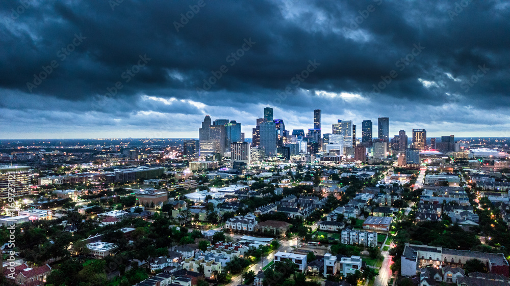 Aerial Photo of Houston Weather before Harvey Storm Aerial Photo of Houston Weather before Harvey Storm