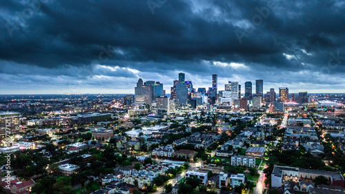 Aerial Photo of Houston Weather before Harvey Storm
