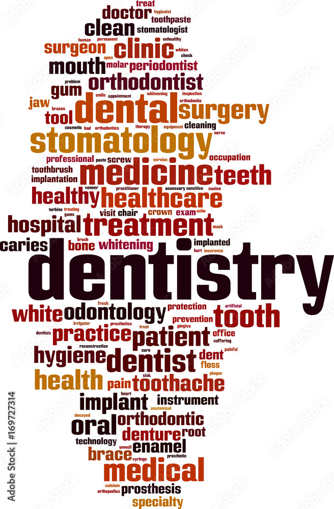 Obraz premium Dentistry word cloud