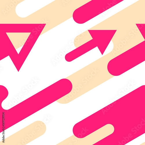 Modern bright seamless pattern with arrows. Vector abstract pattern