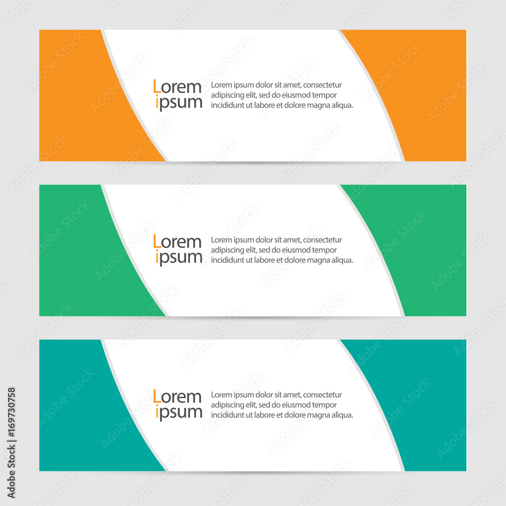 Fototapeta premium Business banner template, banner flat design vector illustration.