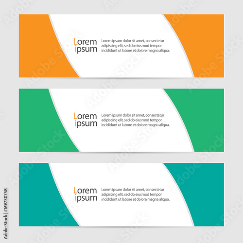 Business banner template, banner flat design vector illustration.