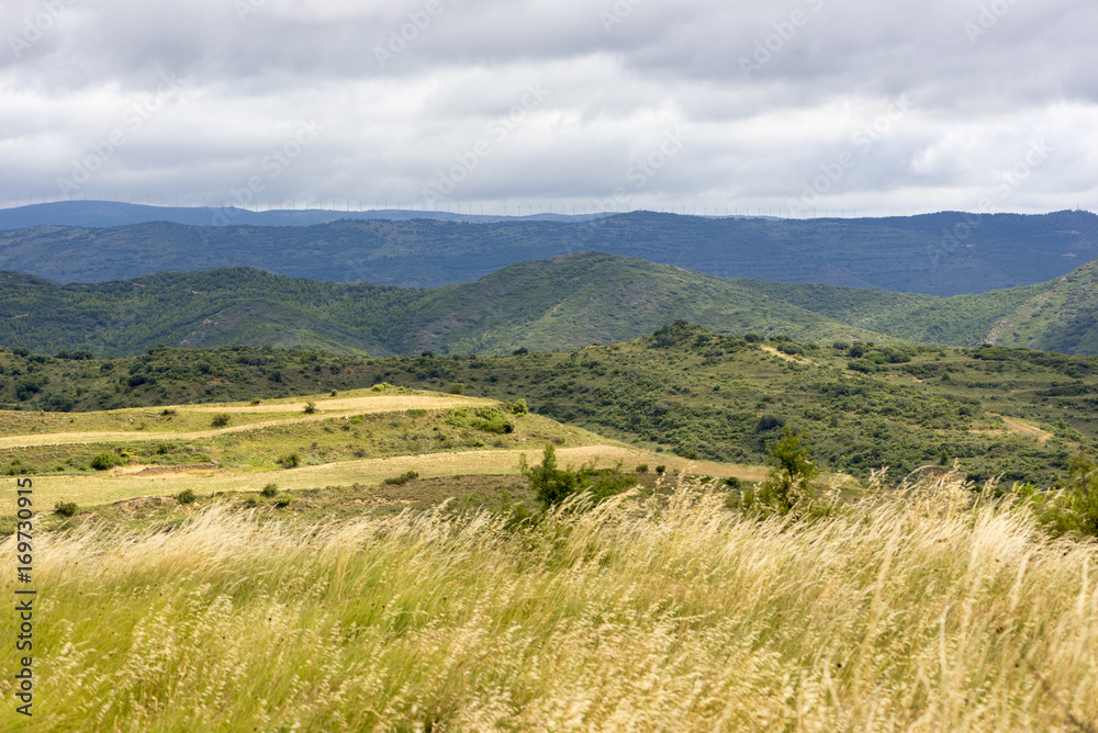 Landscape near Ujue in the province of Navarra, Spain