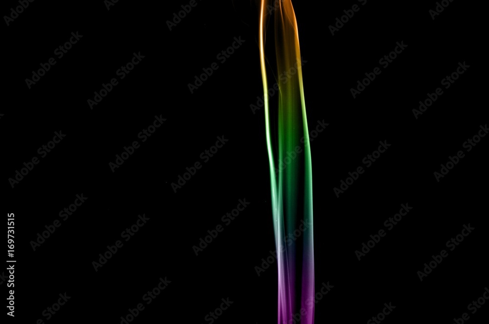 Abstract colorful smoke on white background, smoke background,colorful ink background,Violet, Green, Orange Abstract colorful smoke on white background, smoke background,colorful ink background,Violet, Green, Orange