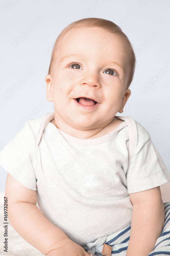 Portrait of smiling baby boy 