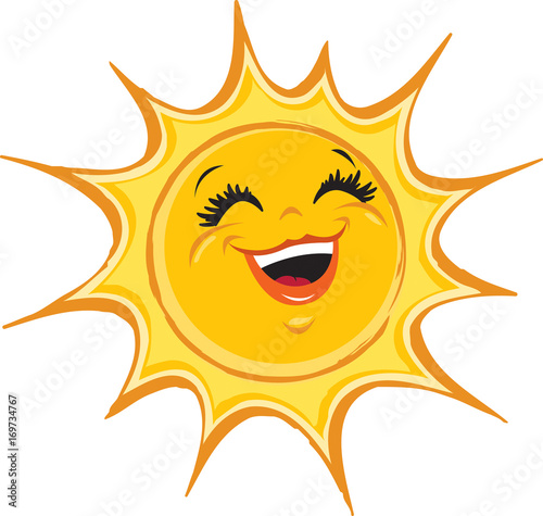 Lady sun cartoon graphic