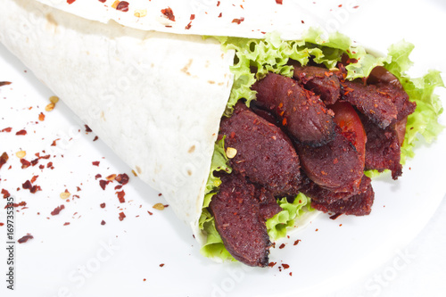 Sucuk sujuk sausage wrap
