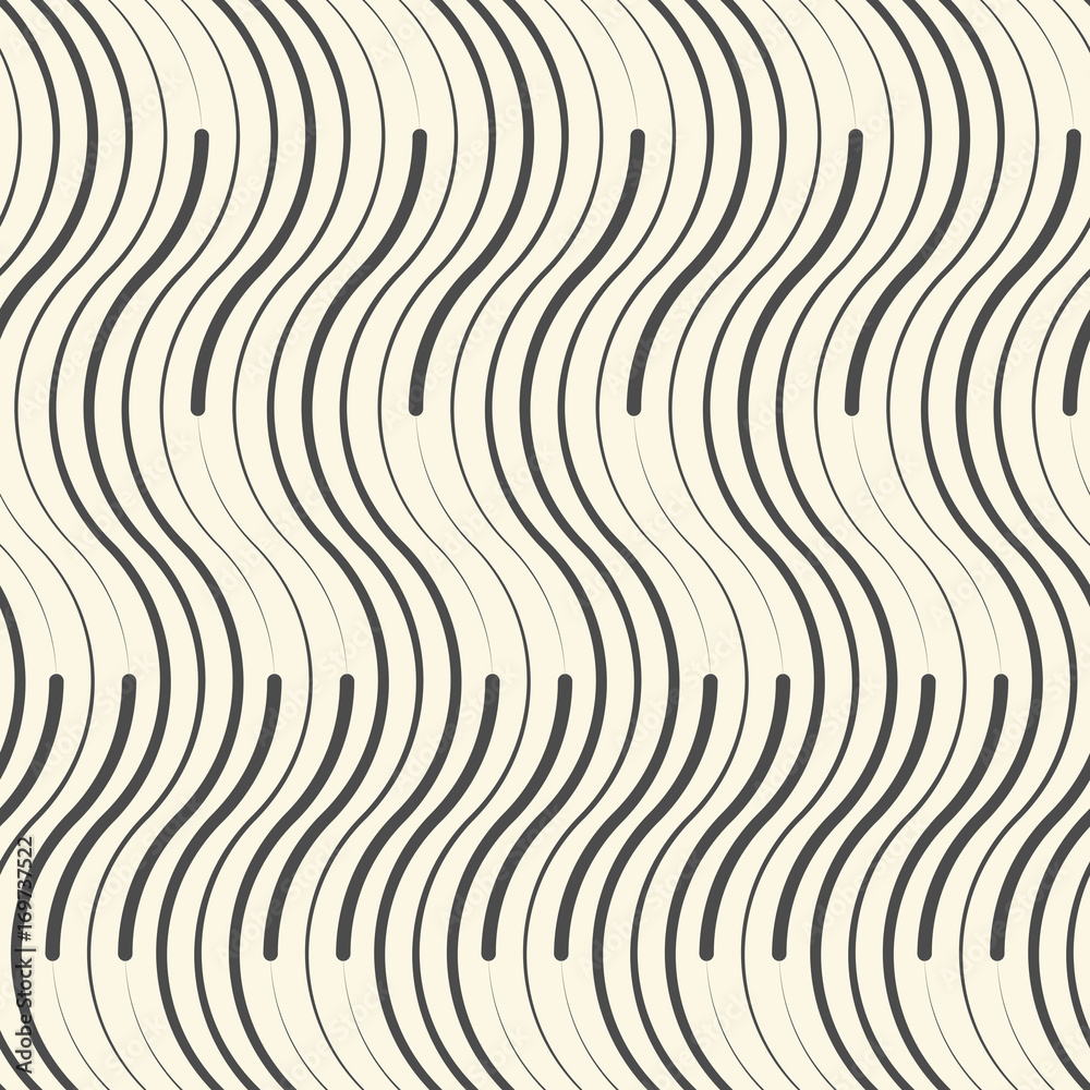 Gordijnen 3D Naadloze Golfachtergrond. Minimaal streeppatroon #169737522