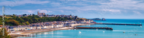 Cancale view  city in north of France known for oyster farming  Brittany.