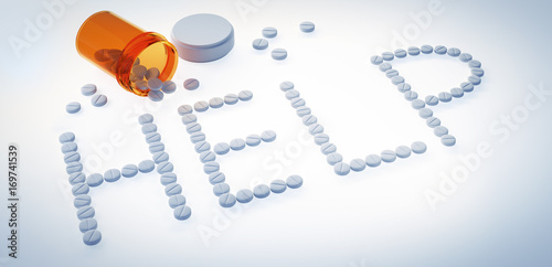 Konstfotografi Tabletten Schriftzug HELP