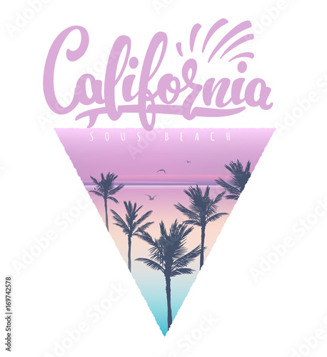 California beach T-shirt Print