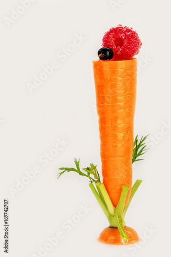 Carrot glass for smoothie photo