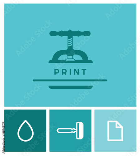imprimeur, artisan, art, métier, logo, identité, graphisme, presse