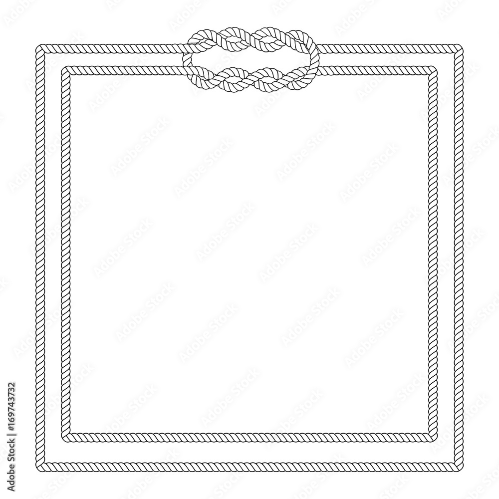 Blank poster template with nautical border Blank poster template with nautical border