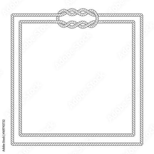 Blank poster template with nautical border