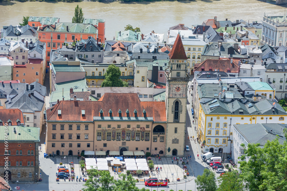 Passau city skyline Bavaria, Germany.