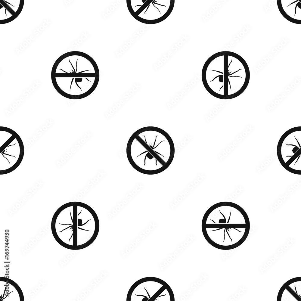 No spider sign pattern seamless black